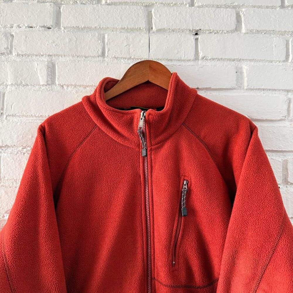 Vintage 90s Timberland Heavyweight Red Fleece Jacket (Size Medium)